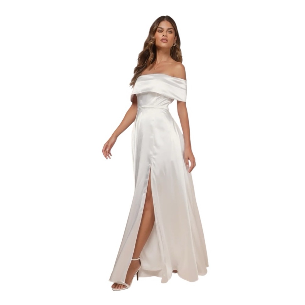 Lulu's White Strapless Dress